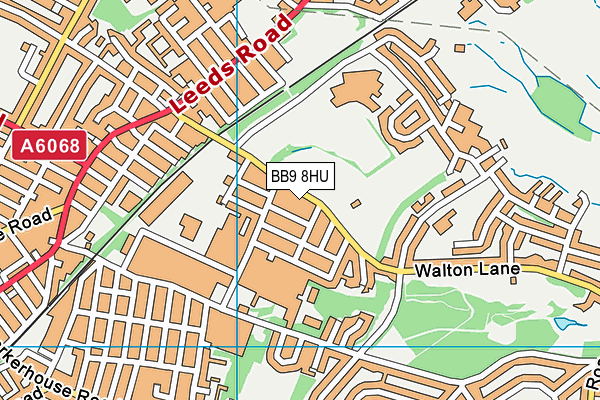 BB9 8HU map - OS VectorMap District (Ordnance Survey)