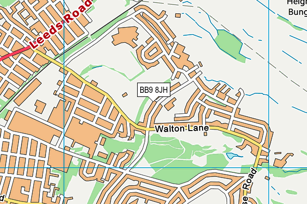 BB9 8JH map - OS VectorMap District (Ordnance Survey)