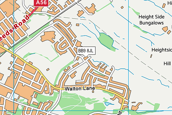 BB9 8JL map - OS VectorMap District (Ordnance Survey)
