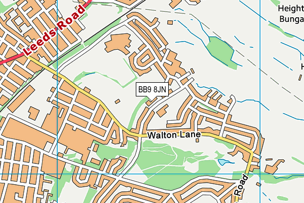 BB9 8JN map - OS VectorMap District (Ordnance Survey)