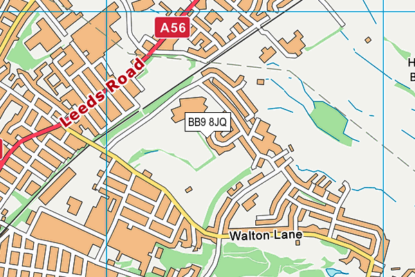 BB9 8JQ map - OS VectorMap District (Ordnance Survey)