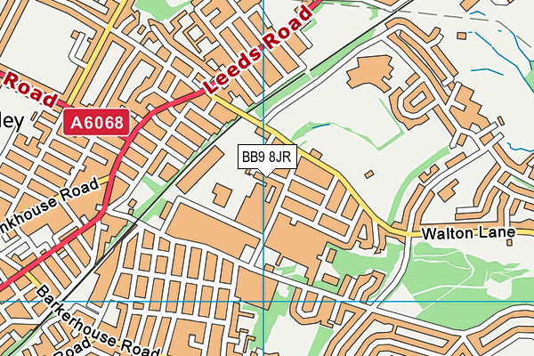 BB9 8JR map - OS VectorMap District (Ordnance Survey)