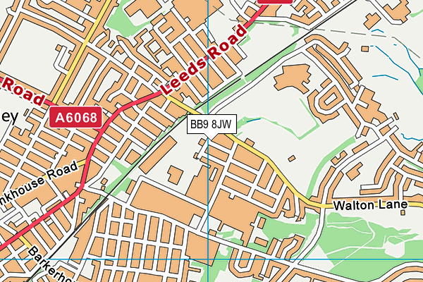 BB9 8JW map - OS VectorMap District (Ordnance Survey)