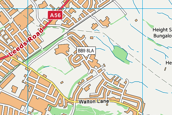 BB9 8LA map - OS VectorMap District (Ordnance Survey)