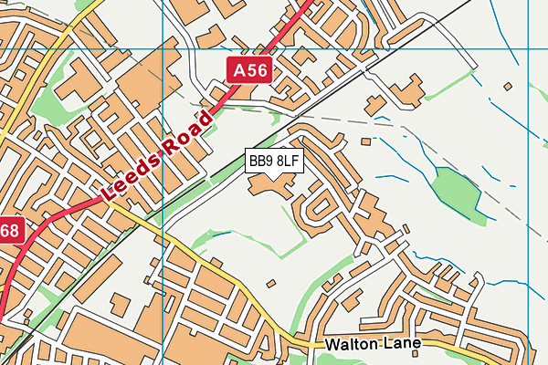 BB9 8LF map - OS VectorMap District (Ordnance Survey)