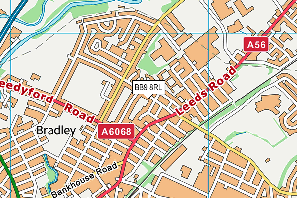 BB9 8RL map - OS VectorMap District (Ordnance Survey)