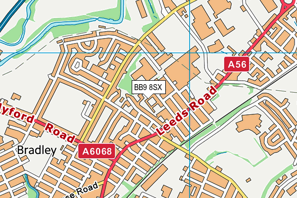 BB9 8SX map - OS VectorMap District (Ordnance Survey)
