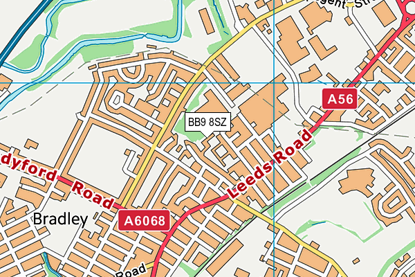 BB9 8SZ map - OS VectorMap District (Ordnance Survey)