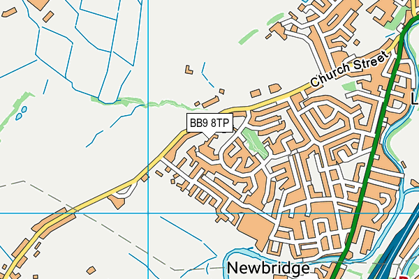 BB9 8TP map - OS VectorMap District (Ordnance Survey)