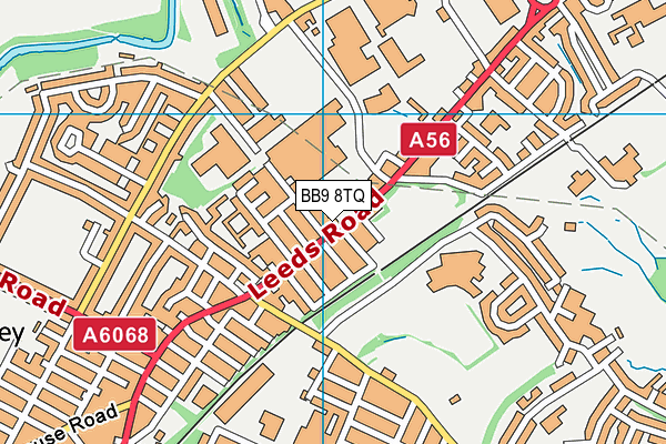 BB9 8TQ map - OS VectorMap District (Ordnance Survey)