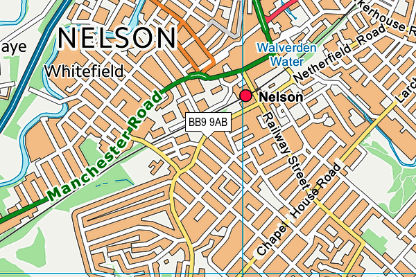 BB9 9AB map - OS VectorMap District (Ordnance Survey)