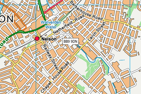 BB9 9DN map - OS VectorMap District (Ordnance Survey)