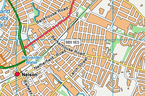 BB9 9ES map - OS VectorMap District (Ordnance Survey)