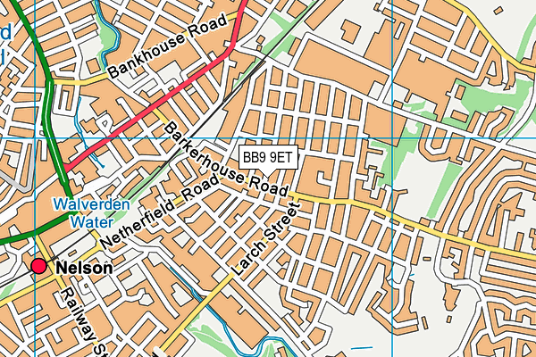 BB9 9ET map - OS VectorMap District (Ordnance Survey)