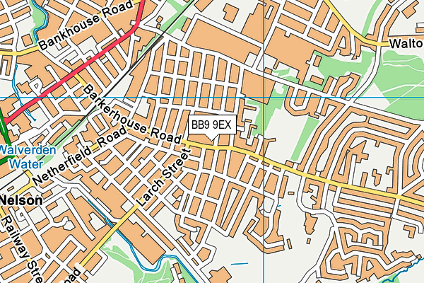 BB9 9EX map - OS VectorMap District (Ordnance Survey)