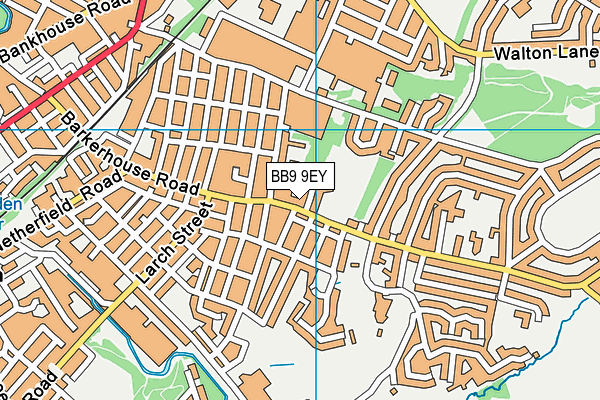 BB9 9EY map - OS VectorMap District (Ordnance Survey)