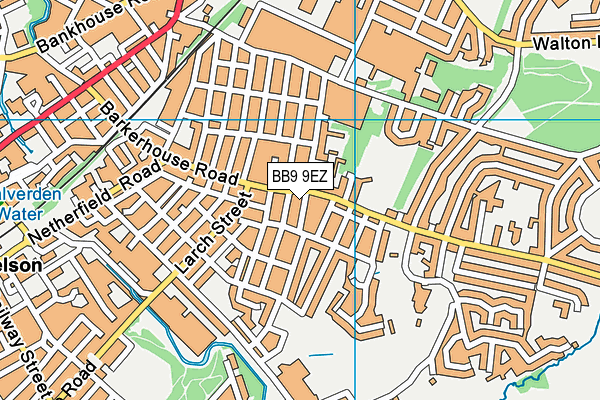 BB9 9EZ map - OS VectorMap District (Ordnance Survey)