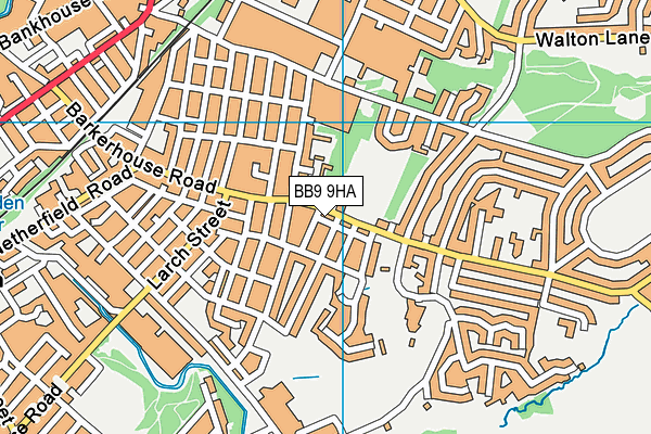 BB9 9HA map - OS VectorMap District (Ordnance Survey)