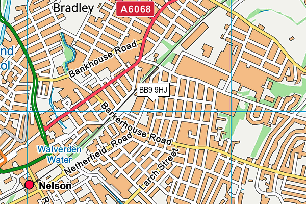 BB9 9HJ map - OS VectorMap District (Ordnance Survey)