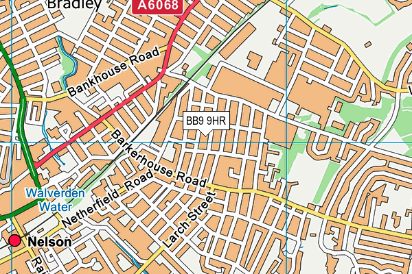 BB9 9HR map - OS VectorMap District (Ordnance Survey)