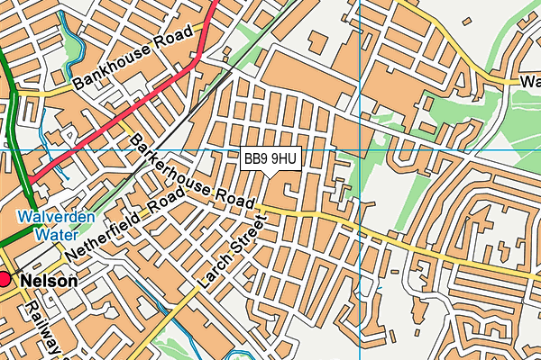 BB9 9HU map - OS VectorMap District (Ordnance Survey)