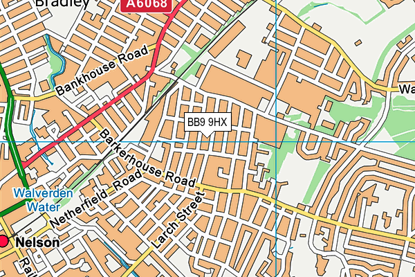 BB9 9HX map - OS VectorMap District (Ordnance Survey)