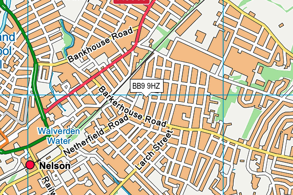 BB9 9HZ map - OS VectorMap District (Ordnance Survey)