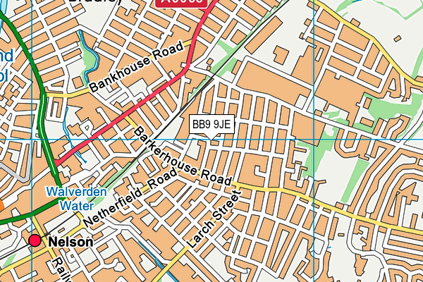BB9 9JE map - OS VectorMap District (Ordnance Survey)