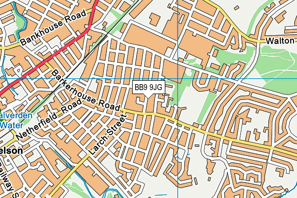 BB9 9JG map - OS VectorMap District (Ordnance Survey)