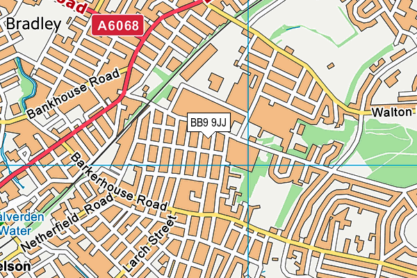 BB9 9JJ map - OS VectorMap District (Ordnance Survey)