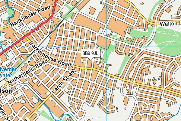 BB9 9JL map - OS VectorMap District (Ordnance Survey)