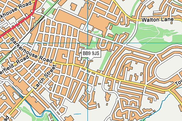 BB9 9JS map - OS VectorMap District (Ordnance Survey)
