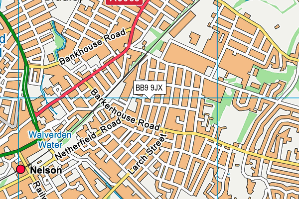 BB9 9JX map - OS VectorMap District (Ordnance Survey)