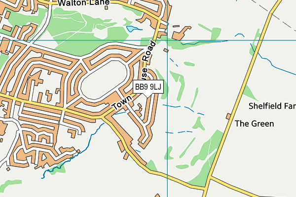 BB9 9LJ map - OS VectorMap District (Ordnance Survey)