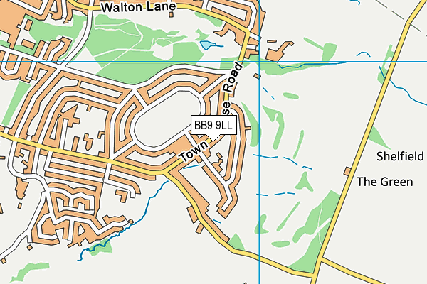 BB9 9LL map - OS VectorMap District (Ordnance Survey)