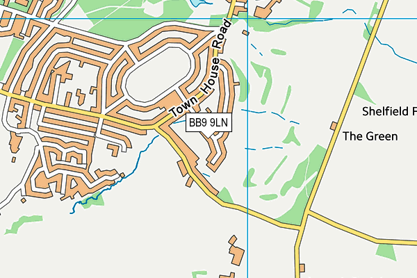 BB9 9LN map - OS VectorMap District (Ordnance Survey)
