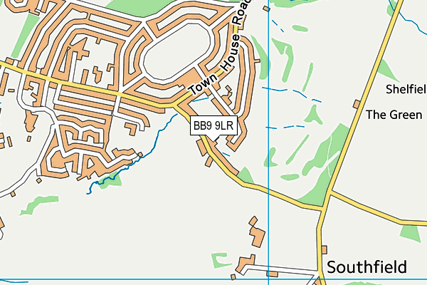 BB9 9LR map - OS VectorMap District (Ordnance Survey)
