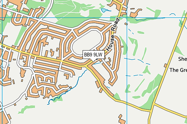 BB9 9LW map - OS VectorMap District (Ordnance Survey)