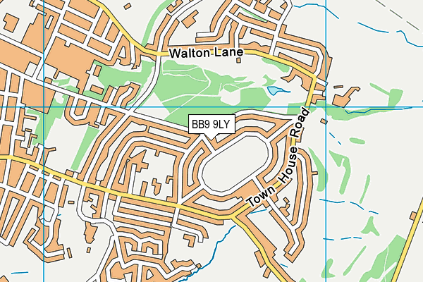 BB9 9LY map - OS VectorMap District (Ordnance Survey)