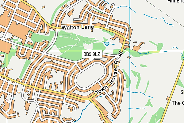 BB9 9LZ map - OS VectorMap District (Ordnance Survey)