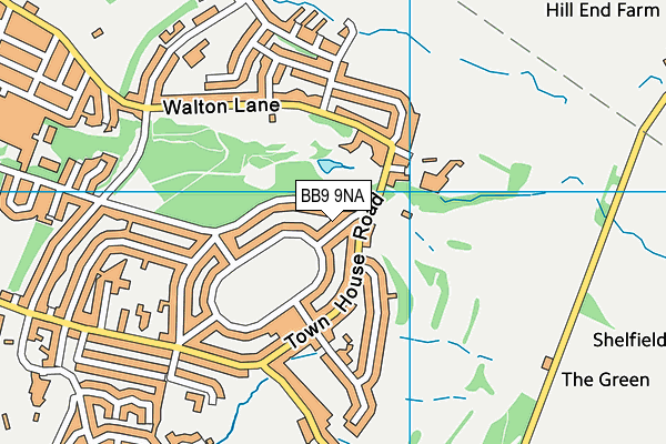 BB9 9NA map - OS VectorMap District (Ordnance Survey)