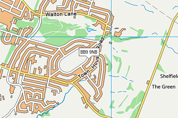 BB9 9NB map - OS VectorMap District (Ordnance Survey)