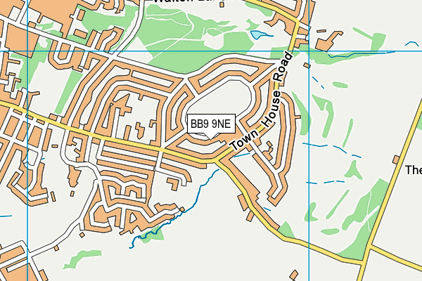 BB9 9NE map - OS VectorMap District (Ordnance Survey)