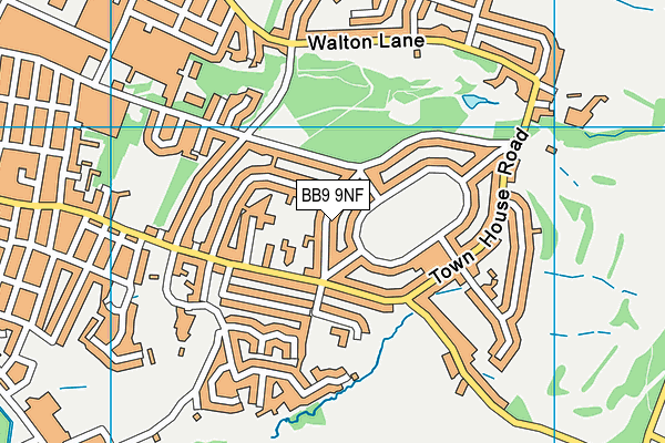 BB9 9NF map - OS VectorMap District (Ordnance Survey)