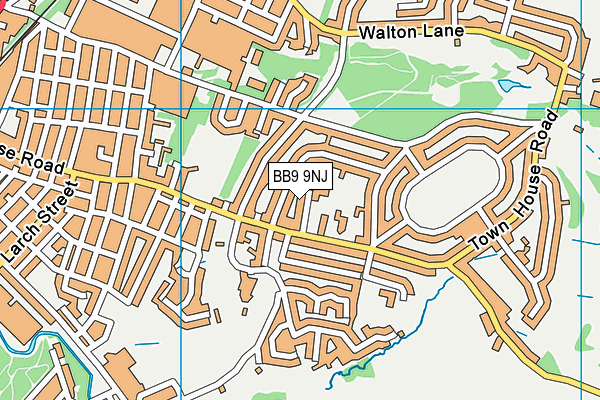BB9 9NJ map - OS VectorMap District (Ordnance Survey)