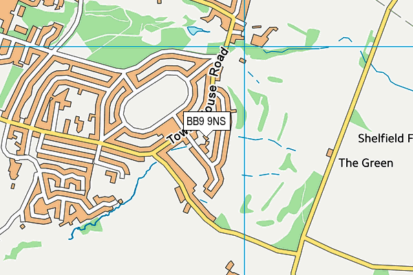 BB9 9NS map - OS VectorMap District (Ordnance Survey)