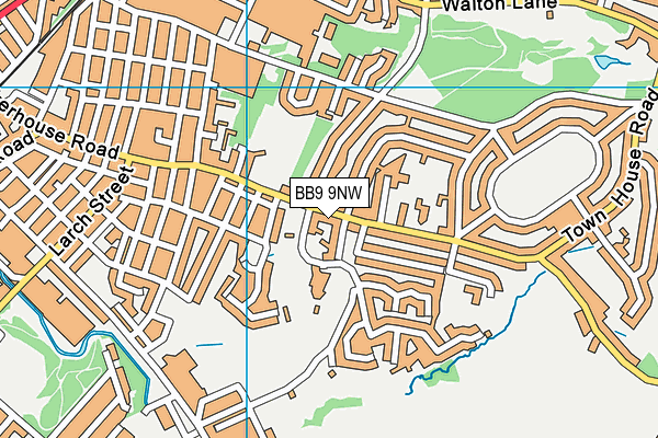 BB9 9NW map - OS VectorMap District (Ordnance Survey)