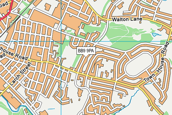 BB9 9PA map - OS VectorMap District (Ordnance Survey)