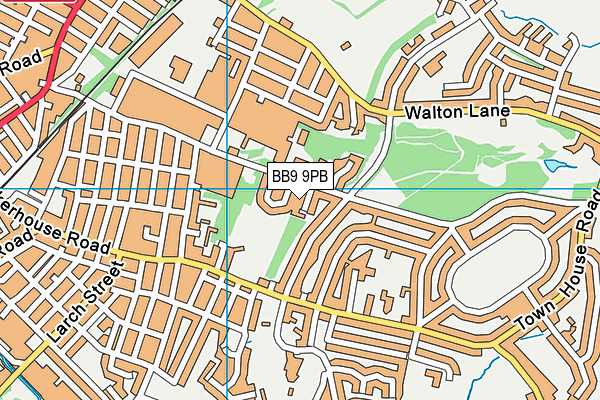 BB9 9PB map - OS VectorMap District (Ordnance Survey)