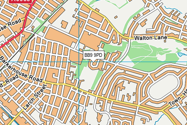 BB9 9PD map - OS VectorMap District (Ordnance Survey)